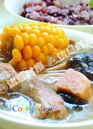 玉米冬菇排骨汤
