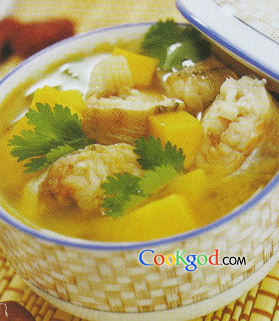 鱼肉芒果咖喱汤