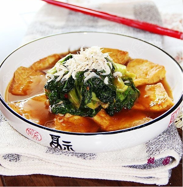 海米生菜酿豆腐