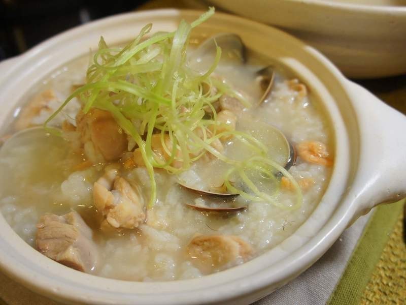 深夜食堂：蛤蛎鸡腿砂锅粥(虾米爆香版)