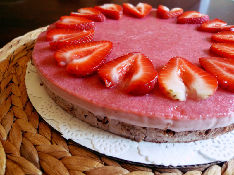 免烤箱草莓起士蛋糕