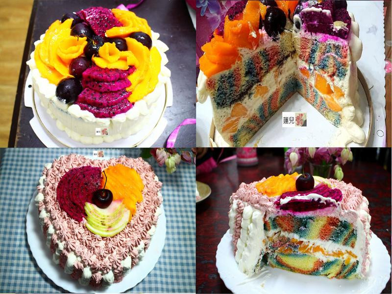 水果彩色生日蛋糕 