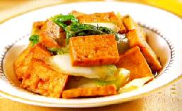 油豆腐炒小白菜