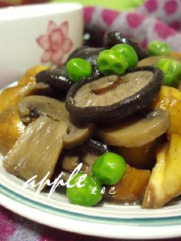 板栗青豆炒双菇