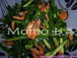 虾米炒韭菜