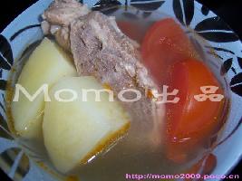 西红柿土豆扇骨汤