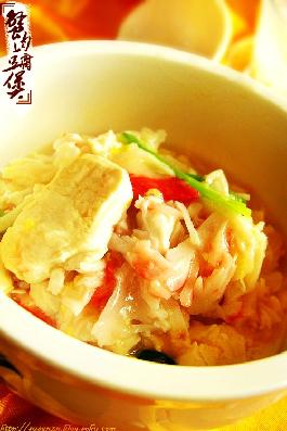 蟹肉豆腐煲