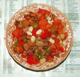 豆干炒蔬菜丁