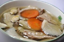 猪肝蛤蜊汤