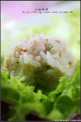 鲜虾糯米什锦饭团