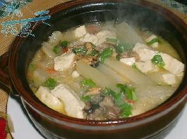 淡菜萝卜豆腐汤