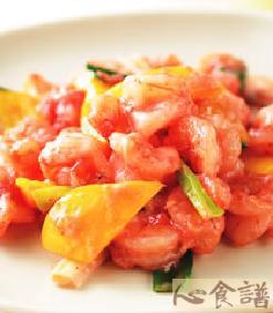红麴虾仁炒甜椒