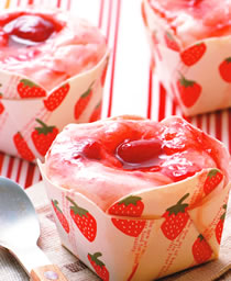 草莓蒸糕