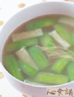 虾皮姜丝丝瓜汤