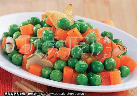 胡萝卜炒豌豆