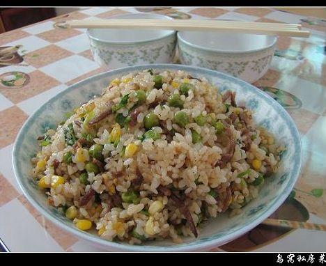 豌豆玉米牛肉饭