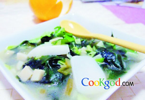 青菜海带年糕汤&韩式年糕汤