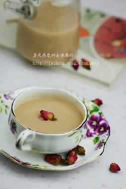 玫瑰香芋奶茶