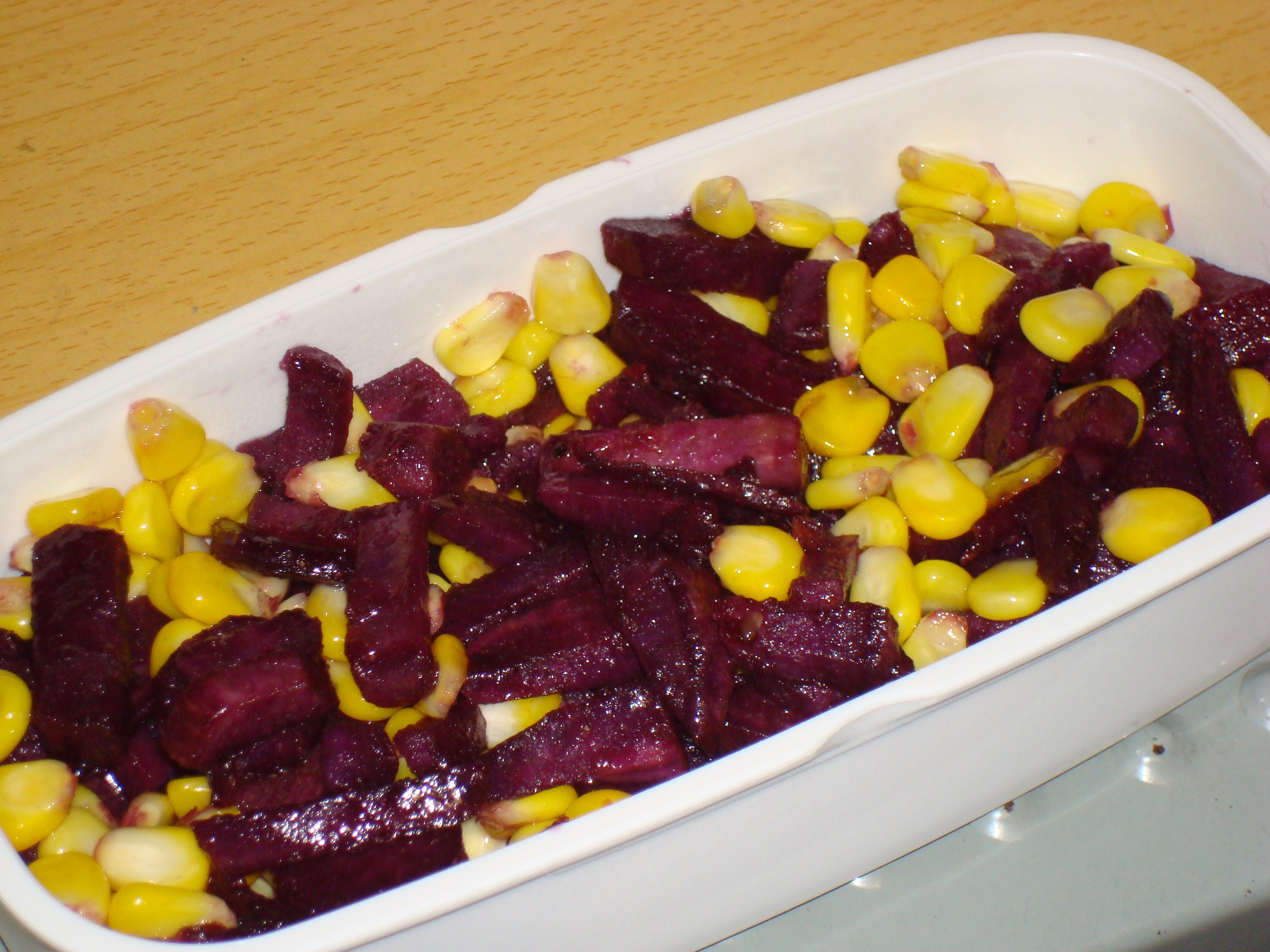 紫薯炒玉米