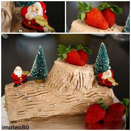 『圣诞快乐树桐蛋糕』