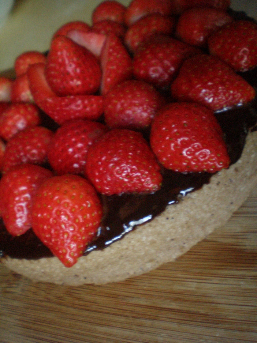 微波炉巧克力草莓蛋糕