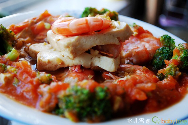 兰花豆腐虾