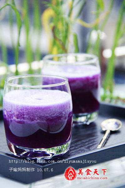 防癌护肝的蜂蜜紫甘兰汁