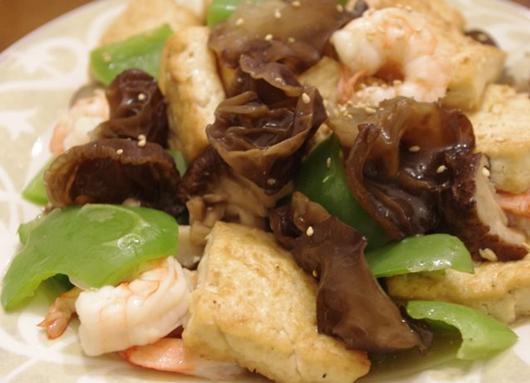 香煎豆腐虾