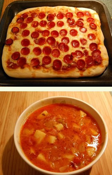 比萨+红汤
