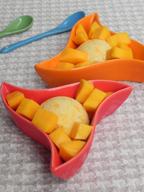 芒果酱和芒果冰淇淋