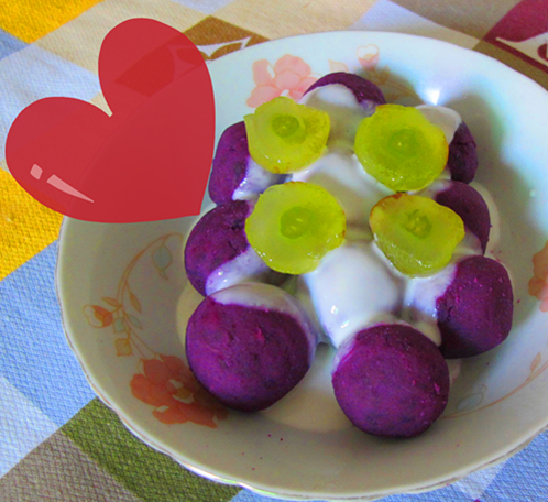 紫薯球酸奶泥（简单）