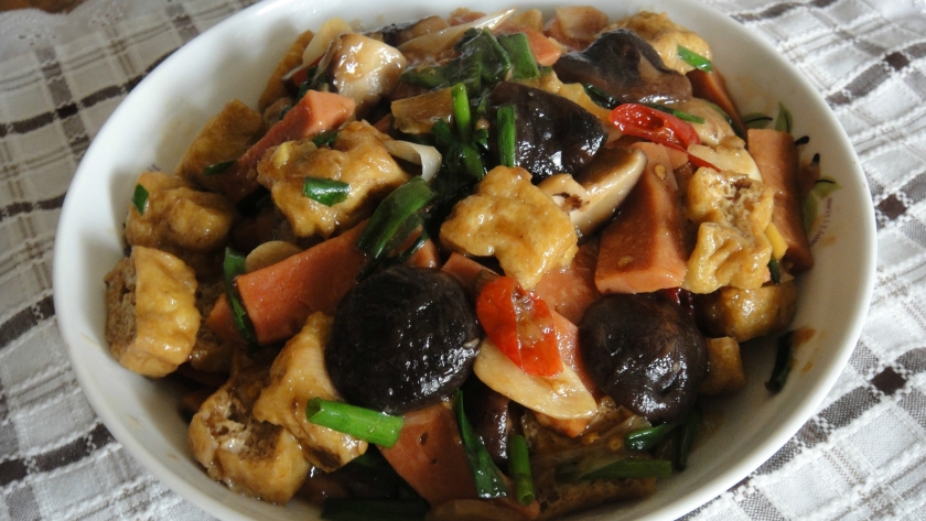 香菇焖油豆腐