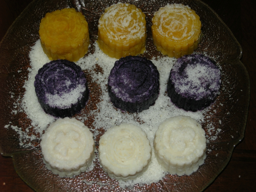 椰丝山药紫薯泥