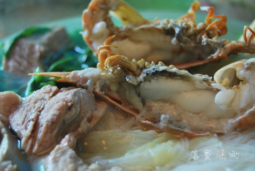 虾蛄排 骨汤索面