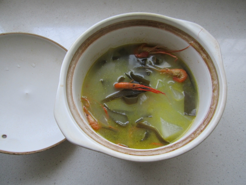 冬瓜海带虾汤