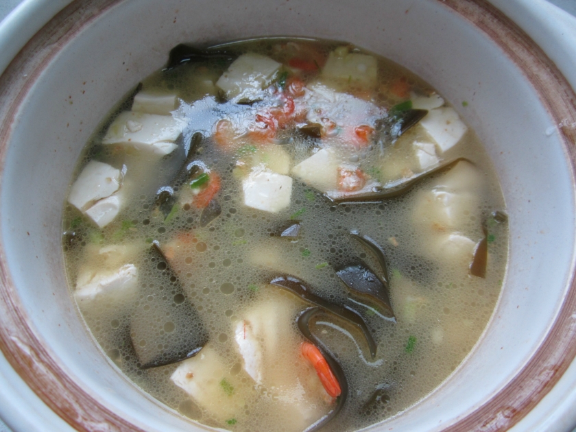 豆腐海带虾汤