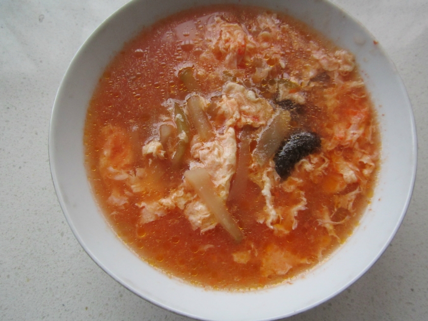 榨菜番茄蛋汤