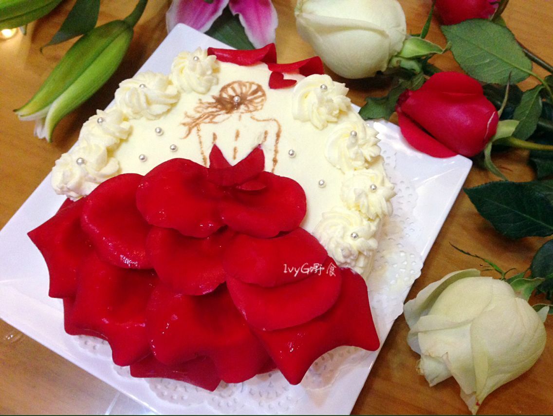 玫瑰生日蛋糕怎么做_玫瑰生日蛋糕的做法_豆果美食