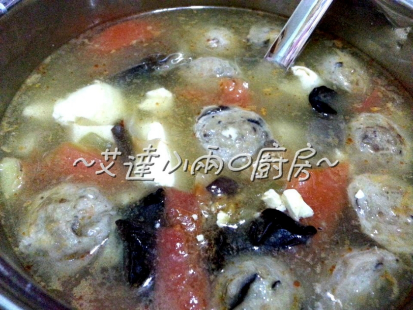 蕃茄豆腐贡丸汤