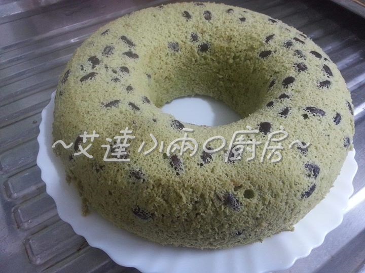 绿茶红豆戚风蛋糕