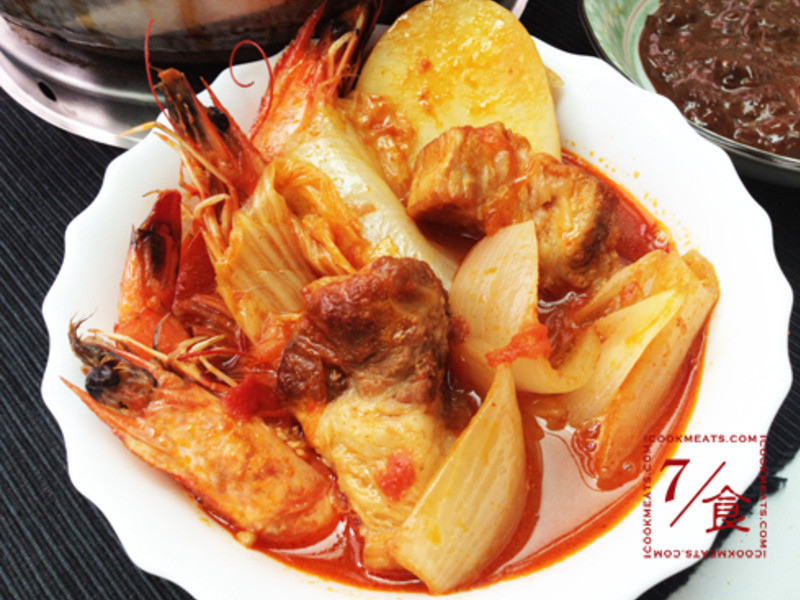 【7/食】韩式海鲜猪肉锅和腐乳沾酱