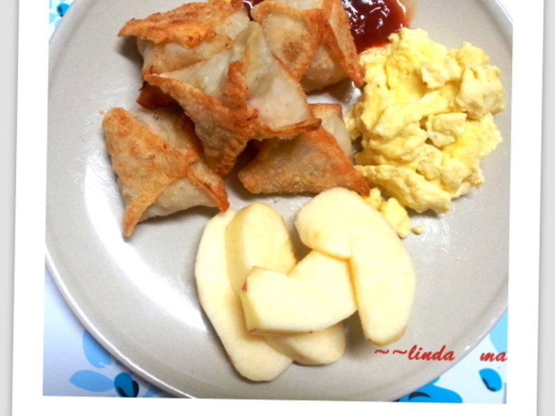 美好的早午餐- 马铃薯猪肉方饺佐炒蛋(part2)