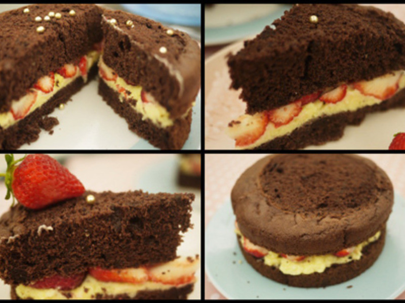 珠宝盒蛋糕-『巧克力甜慕思草莓夹心cake』