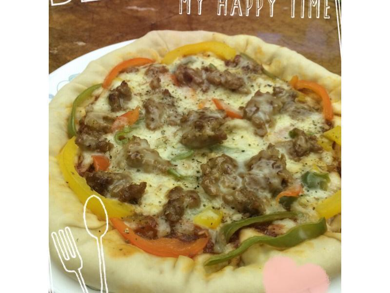 ~平底锅做出美味芝心PIZZA~