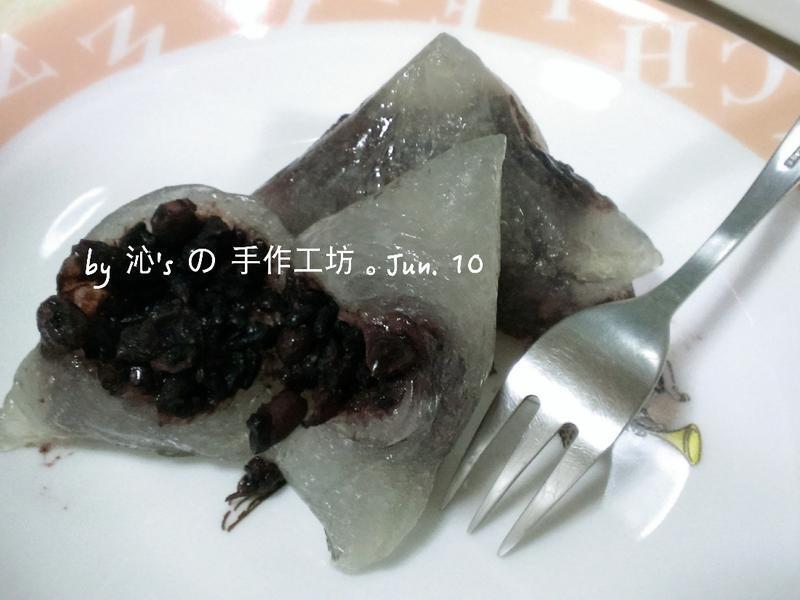 红豆紫米冰粽 (简易作法)