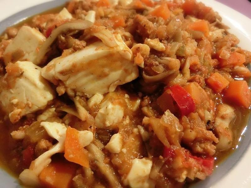 西班牙辣肉酱炖豆腐
