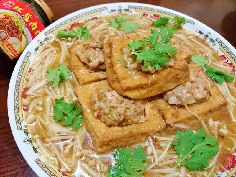 油豆腐镶肉~『牛头牌端午好香拌』