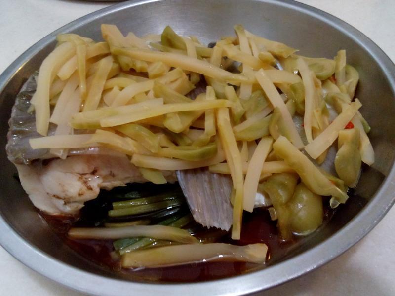 台湾榨菜 蒸鱼
