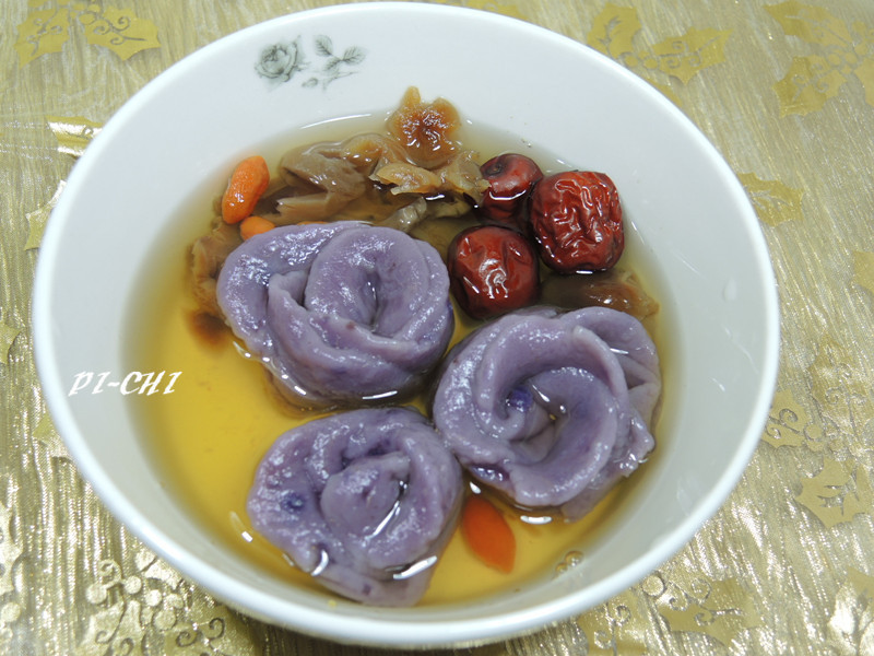 紫地瓜汤圆