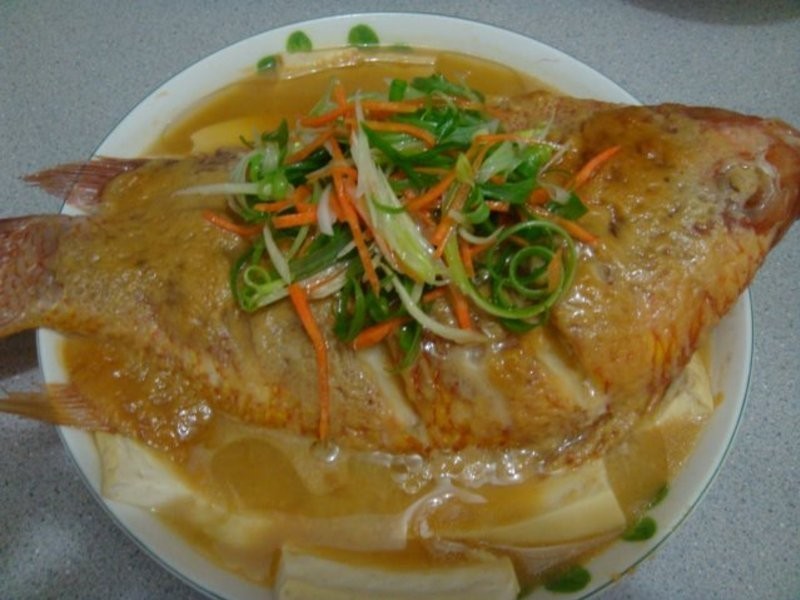 清蒸味磳豆腐鱼